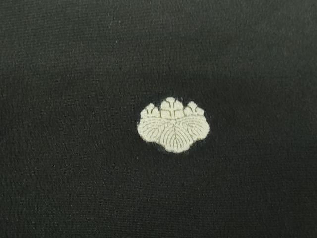 平和屋着物■豪華黒留袖 駒刺繍 飛鶴枝花文 金銀糸 金彩 正絹 逸品 DABE8630qa