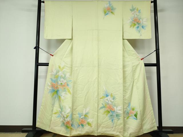 平和屋着物■訪問着 草花文 暈し染め 正絹 逸品 DABE8638qa