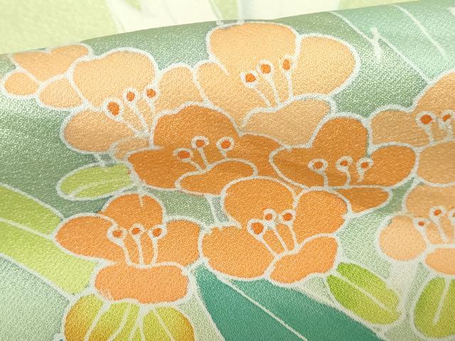平和屋着物■訪問着 草花文 暈し染め 正絹 逸品 DABE8638qa