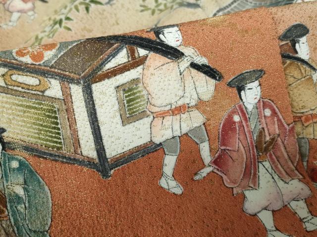 平和屋着物■豪華黒留袖 寿光織 作家物 人物風景文 暈し染め 金糸 正絹 逸品 DABE8695qa