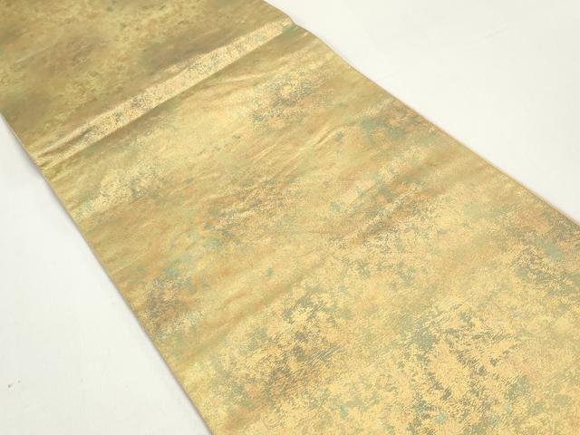 平和屋着物◎六通柄袋帯 霞文 金糸 引箔 正絹 逸品 DABE8731qa