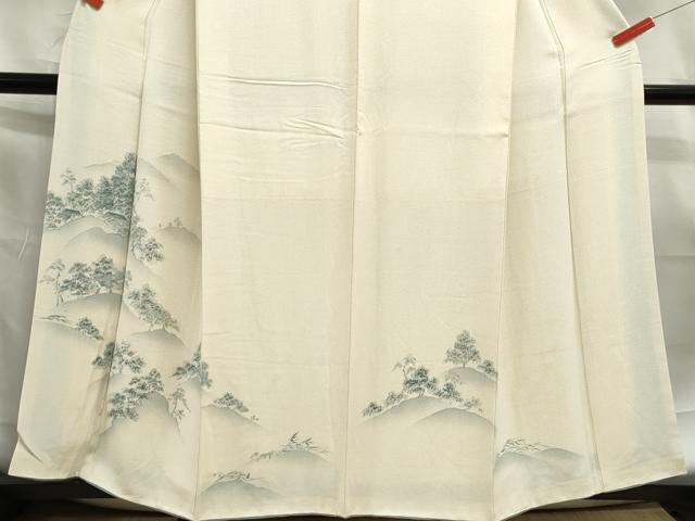 平和屋着物■訪問着 重ね山樹林文 暈し染め 正絹 逸品 DABE8881qa