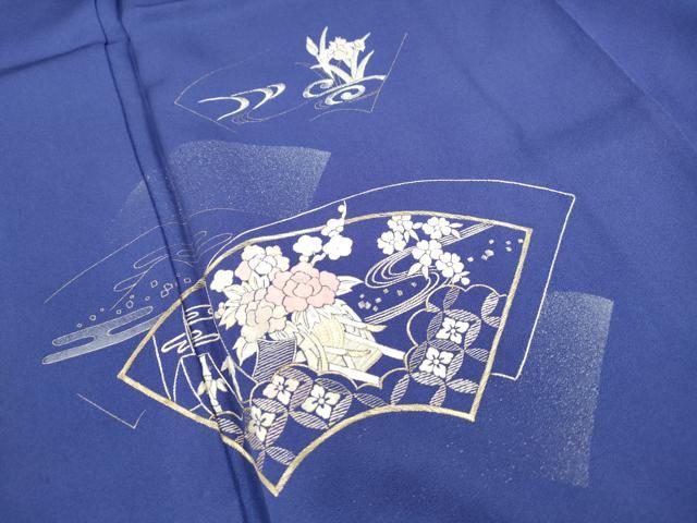 平和屋着物■訪問着 刺繍 流水地紙花文 暈し染め 金銀糸 正絹 逸品 DABE8907qa