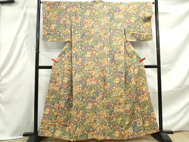 平和屋着物■上質な小紋 人物風景文 正絹 逸品 DABE8924qa