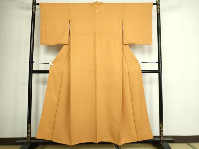 平和屋着物■上質な色無地 霞地紋 紺子色 正絹 逸品 DABE9201sf