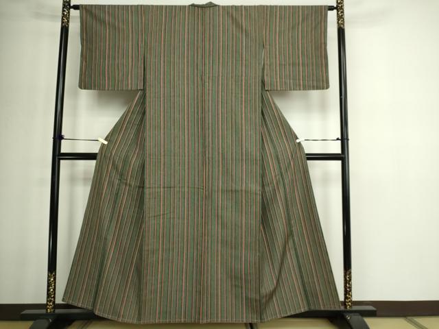 平和屋着物■上質な紬 間道 正絹 逸品 DABE9234sf