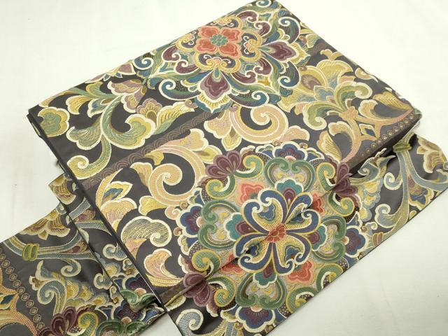 平和屋本店▼つけ帯 唐織 彩華瑞宝錦 本金箔 正絹 逸品 DABE9304sf