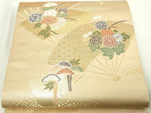 平和屋本店▼六通柄袋帯　唐織　吉祥模様　24ｋ本金箔　正絹　逸品　DABE9313sf 平和屋本店▽六通柄袋帯 唐織 吉祥模様 24k本金箔 正絹 逸品