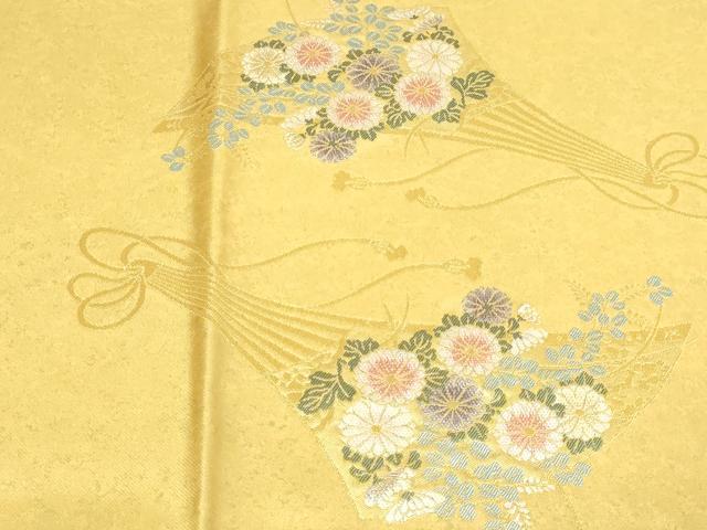 平和屋本店▼太鼓柄袋帯 唐織 花車 漆金引箔 正絹 逸品 DABE9442sf
