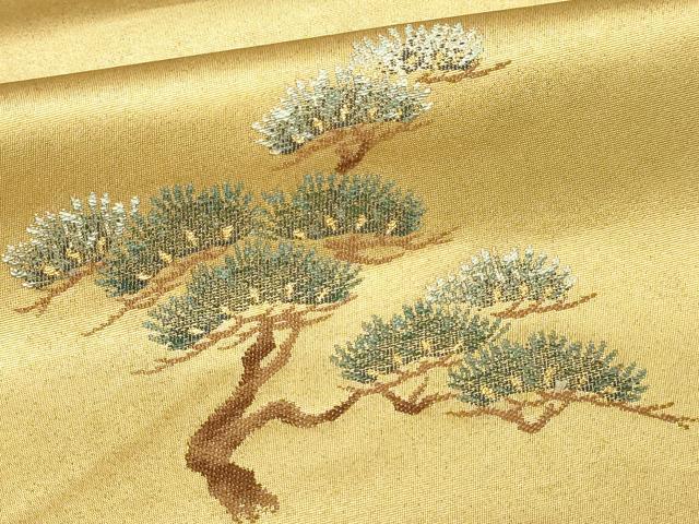 平和屋本店▼六通柄袋帯 古典全紗漆箔 正絹 逸品 DABE9455sf