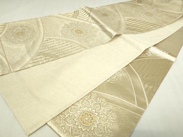 平和屋本店▼六通柄袋帯 正倉院花文 24金 正絹 逸品 DABE9465sf