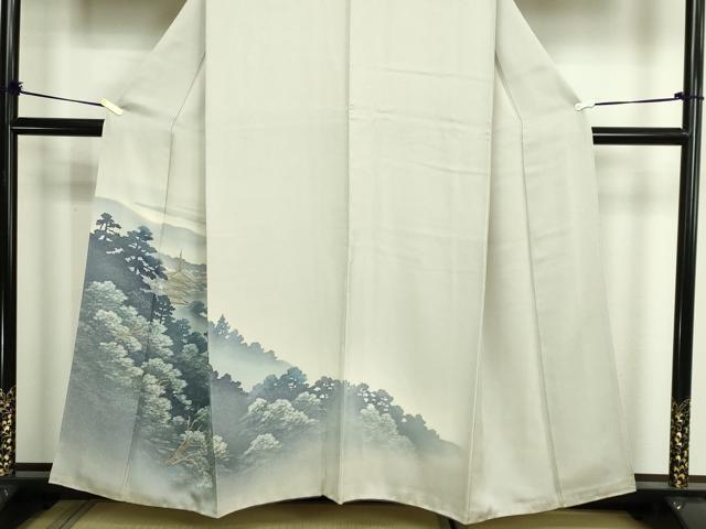 平和屋着物■訪問着 風景文 暈し染め 金彩 正絹 逸品 DABE9480sf