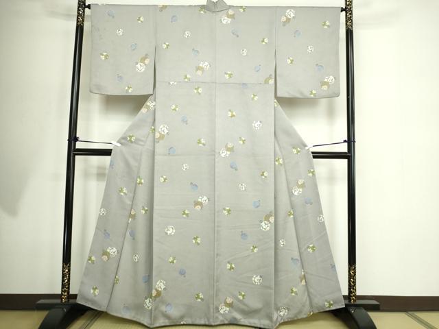 平和屋着物■上質な小紋 花丸文 金彩 正絹 逸品 DABE9482sf