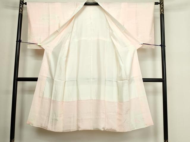 平和屋着物■長襦袢 袷 草花地紋 正絹 逸品 DABE9493sf