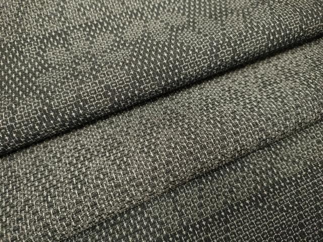 平和屋着物▽本塩沢 単衣 横段吉祥亀甲花文 正絹 逸品 未使用 DABE9529du