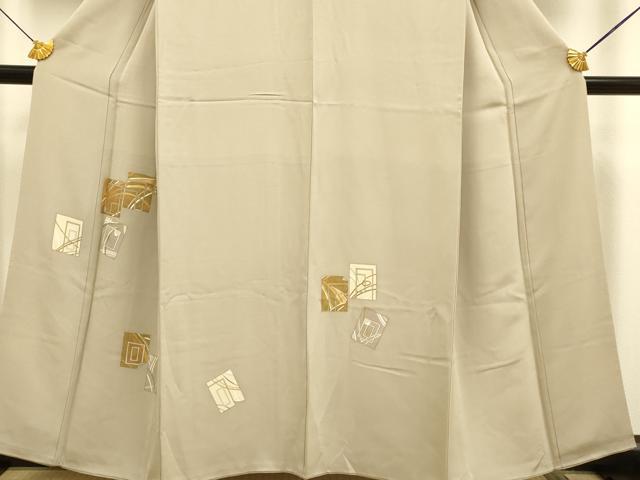 平和屋着物●訪問着 駒刺繍 色紙吉祥文 金彩 正絹 逸品 DABE9608du
