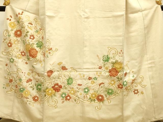 平和屋着物●豪華色留袖 駒刺繍 草花文 金彩 高島屋扱い 正絹 逸品 DABE9623du