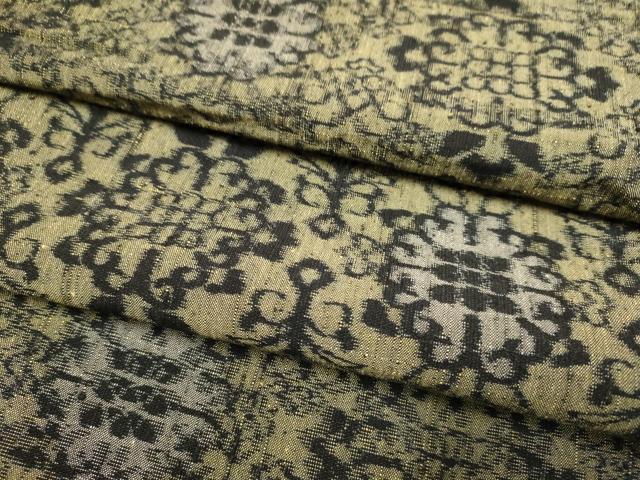 平和屋着物●上質な紬 洋花文 正絹 逸品 DABE9634du