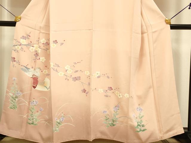 平和屋着物●訪問着 友禅 鴛鴦花文 暈し染め 正絹 逸品 未使用 DABE9637du