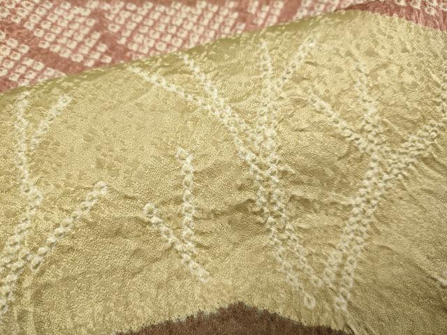 平和屋着物●訪問着 絞り 樹林文 正絹 逸品 DABE9645du