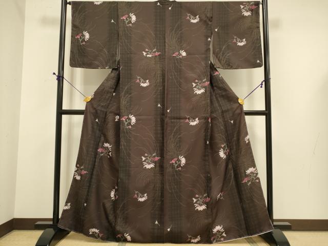 平和屋着物●小紋 乱菊 洗える着物 未使用 DABE9745du