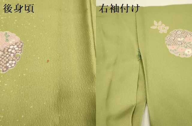 平和屋着物▽小紋 単衣 雪輪花文 洗える着物 DABE9760du