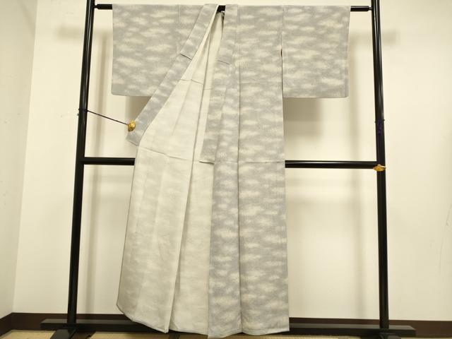 平和屋着物▽上質な小紋 単衣 立波文 正絹 逸品 DABE9771du