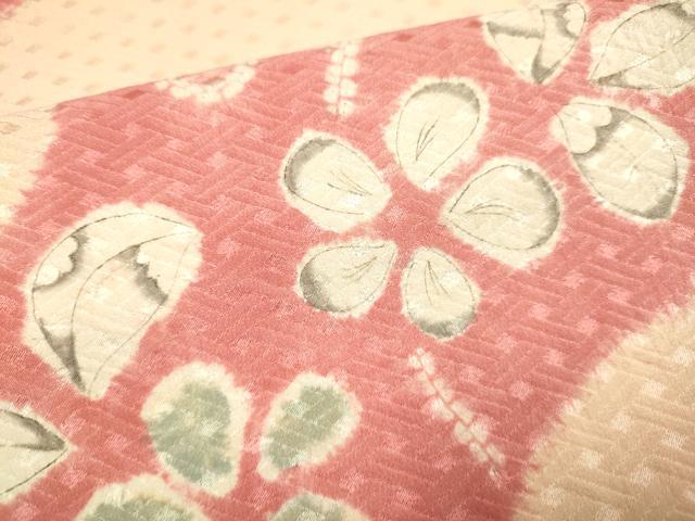 平和屋着物▽上質な小紋 単衣 絞り 辻が花 正絹 逸品 DABE9801du