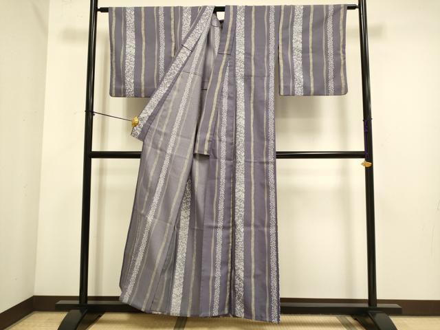平和屋着物▽小紋 単衣 花間道 洗える着物 DABE9808du