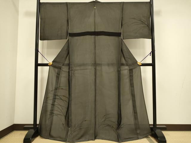 平和屋着物▽訪問着 無双 紗袷 紗×絽 夏虫 蛍暈し 正絹 逸品 DABE9809du