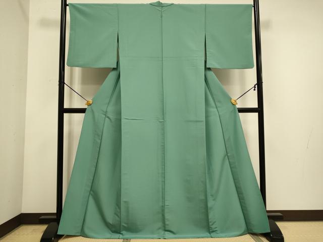 平和屋着物▽色無地 単衣 虫襖色 洗える着物 DABE9843du
