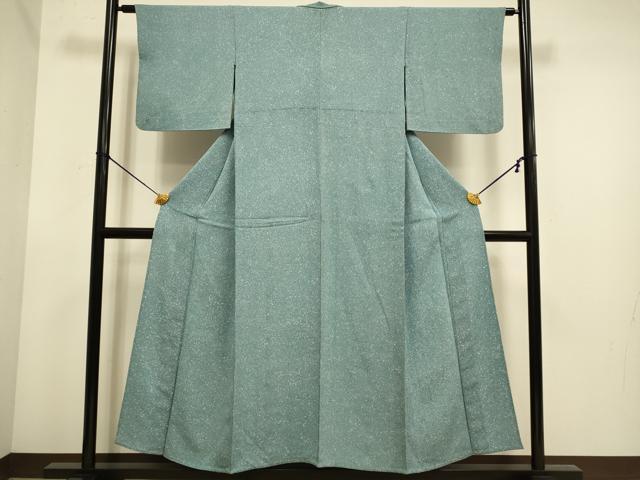 平和屋着物▽上質な小紋 単衣 霞文 正絹 逸品 DABE9856du