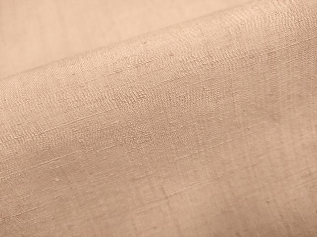 平和屋着物▽結城紬 単衣 色無地 赤香色 正絹 逸品 DABE9859du