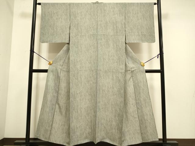 平和屋着物▽上質な小紋 単衣 縞 正絹 逸品 DABE9863du