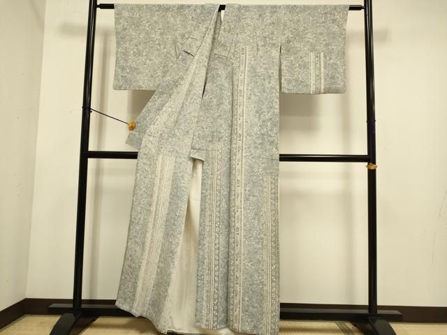 平和屋着物▽訪問着 単衣 更紗花間道 鬼しぼ縮緬 正絹 逸品 DABE9870du