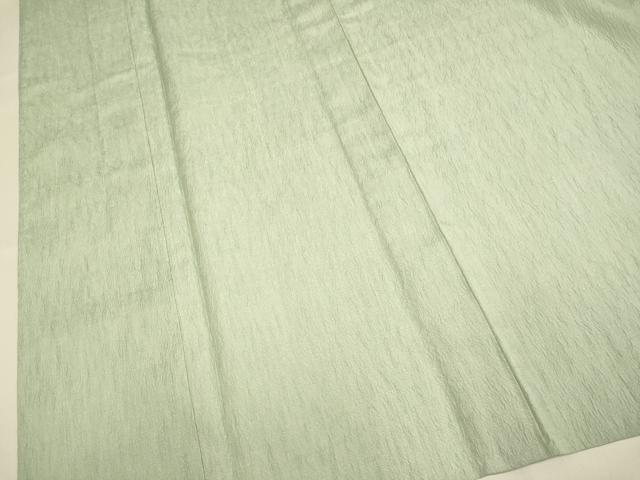 平和屋着物▽上質な色無地 単衣 結幡 青白橡色 正絹 逸品 未使用 DABE9872du
