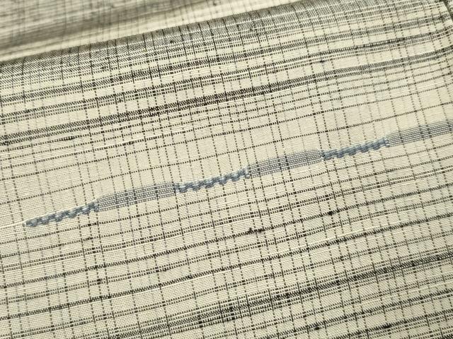 平和屋着物▽上質な紬 単衣 めがね織 正絹 逸品 DABE9879du