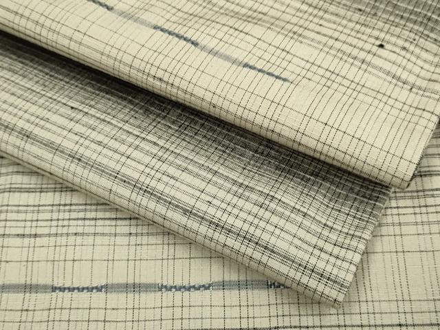平和屋着物▽上質な紬 単衣 めがね織 正絹 逸品 DABE9879du