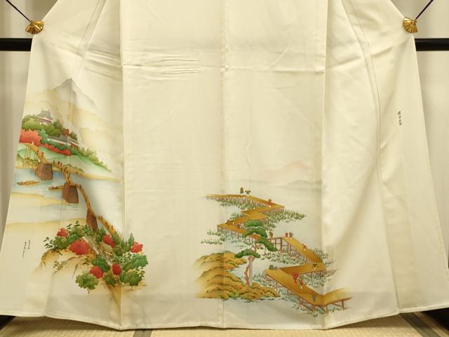 平和屋着物▽訪問着 単衣 諸国名取 正絹 逸品 DABE9882du