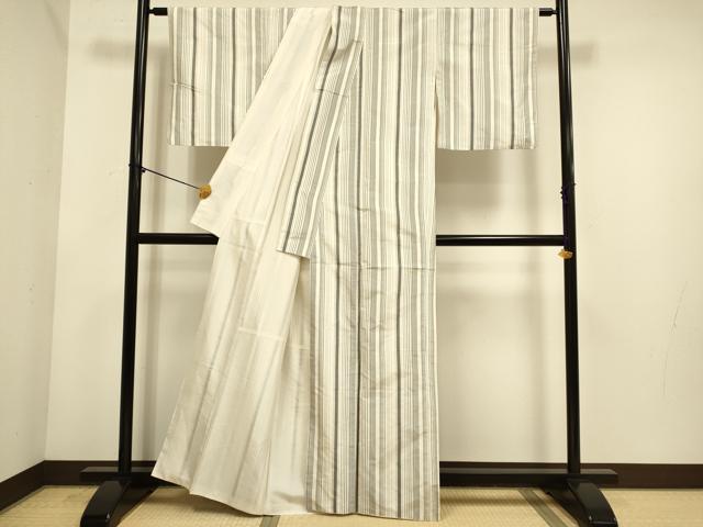 平和屋着物●上質な紬 間道 正絹 逸品 DABE9886du