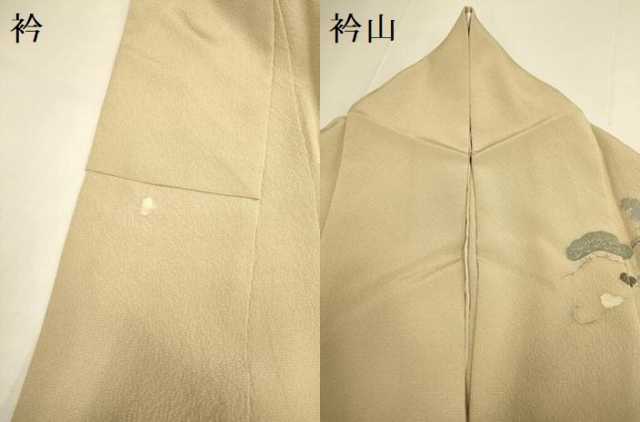 平和屋着物▽訪問着 単衣 立波風景松文 暈し染め 金彩 正絹 逸品 DABE9890du