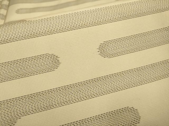 平和屋着物▽本場大島紬 単衣 白大島 エ霞文 正絹 逸品 DABE9895du