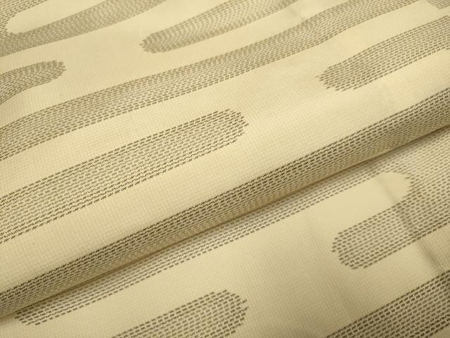 平和屋着物▽本場大島紬 単衣 白大島 エ霞文 正絹 逸品 DABE9895du