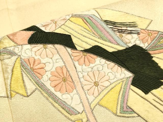 平和屋着物▼豪華色留袖 総刺繍 女人文 金銀糸 正絹 逸品 DABE9945du