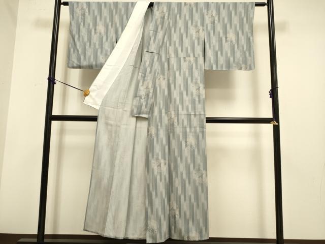 平和屋着物▽上質な小紋 単衣 雪輪桜文 正絹 逸品 DABE9970du