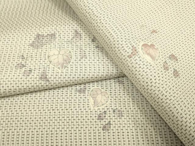 平和屋着物▽本場染大島紬 単衣 葵 正絹 逸品 DABE9975du