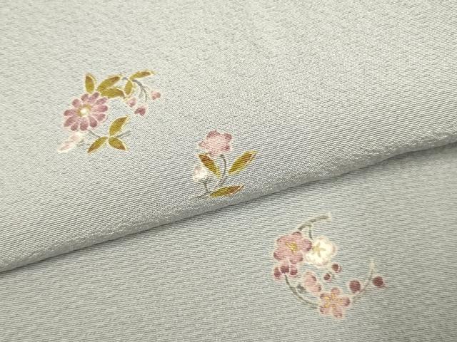 平和屋着物▽上質な小紋 単衣 作家物 草花丸文 金彩 反端付き 正絹 逸品 DABE9982du