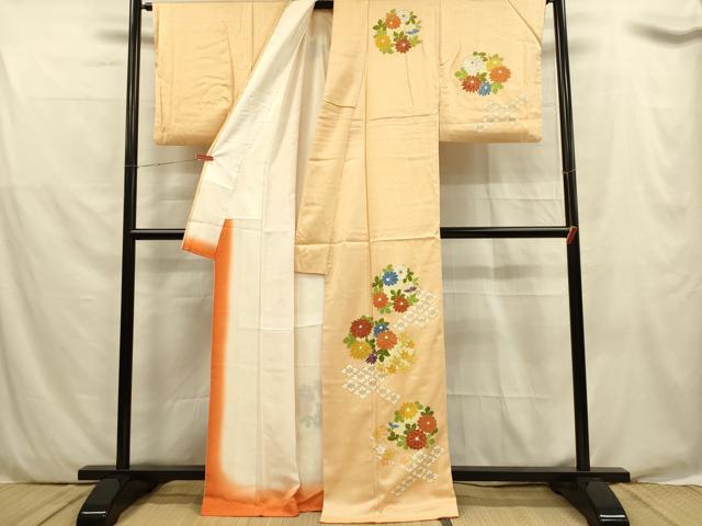 平和屋着物■訪問着 駒刺繍 菊楓丸文 金彩 正絹 逸品 DABF0064ea