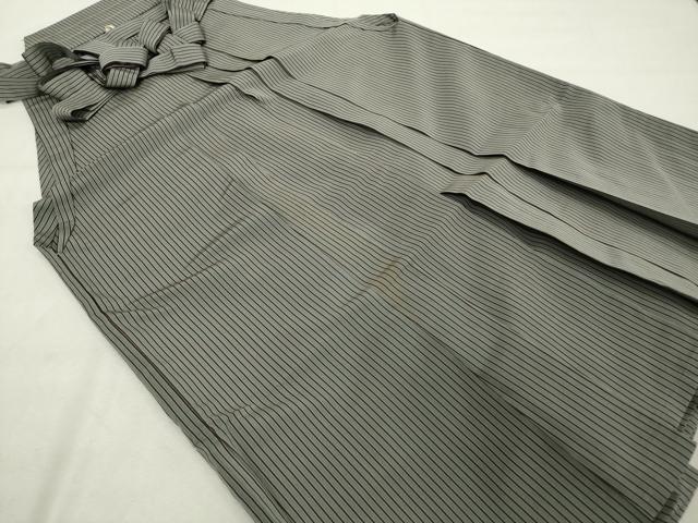 平和屋着物■男性 行灯袴 縞 正絹 逸品 DABF0185ea