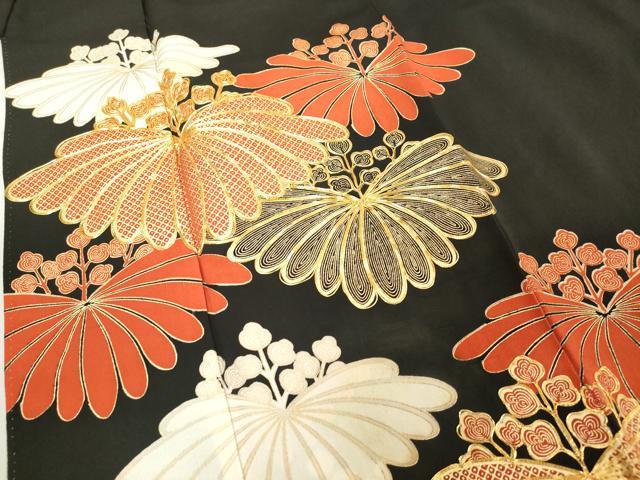 平和屋着物■訪問着 駒刺繍 桐菱文 金彩 正絹 逸品 DABF0208ea